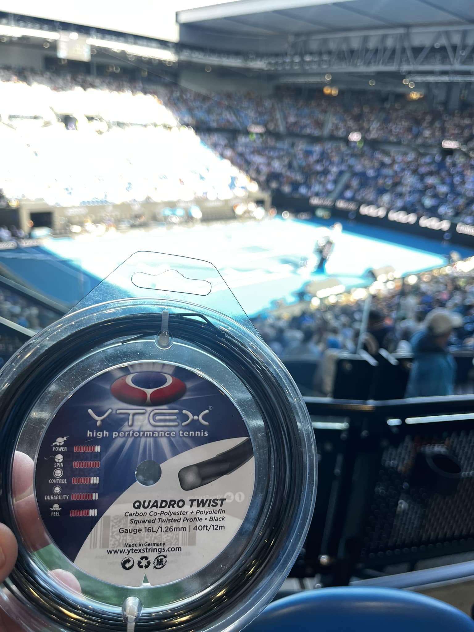Quadro Twist Black Set (Bundle) - Co-Poly | YTEX Tennis Strings ...