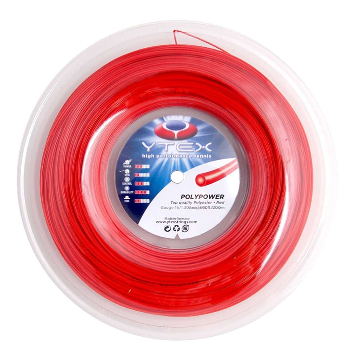 PolyPower Red Reel - Polyester | YTEX Tennis Strings – ytexstrings
