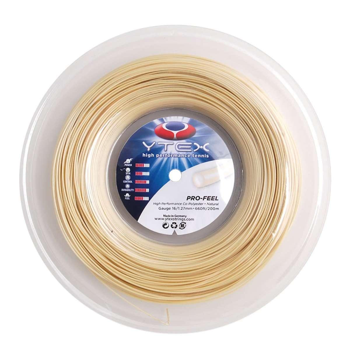Pro-Feel Natural Reel - Co-Poly | YTEX Tennis Strings – ytexstrings
