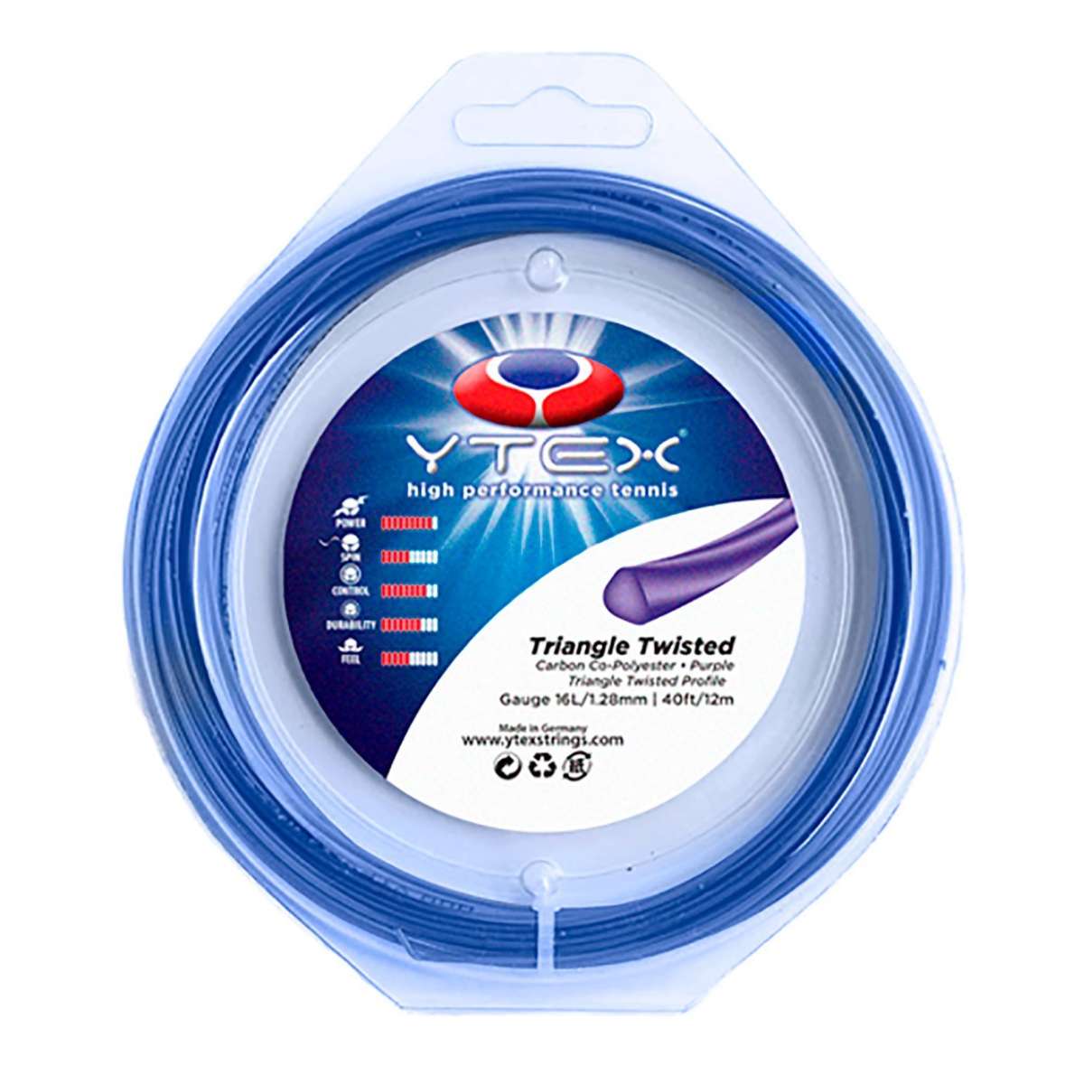 Triangle Twisted Purple Set - Co-Poly | YTEX Tennis Strings – ytexstrings